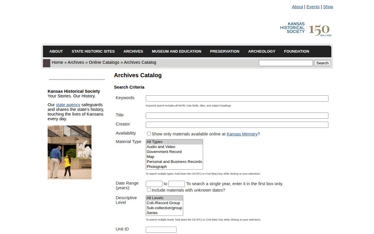 Washington County historical arrest record search at Kansas State Archives